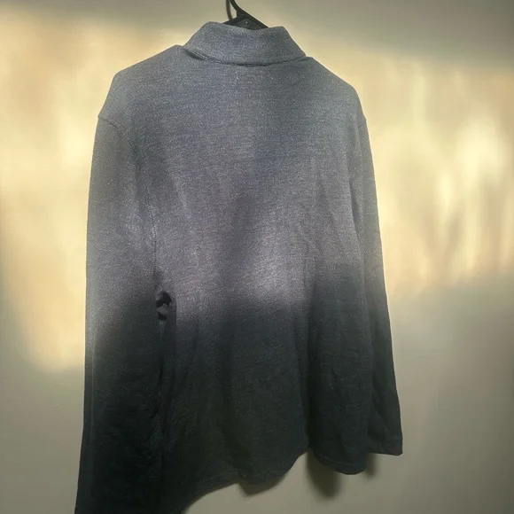 Perry Ellis Men's Blue Quarter Zip - Picture 4 of 4